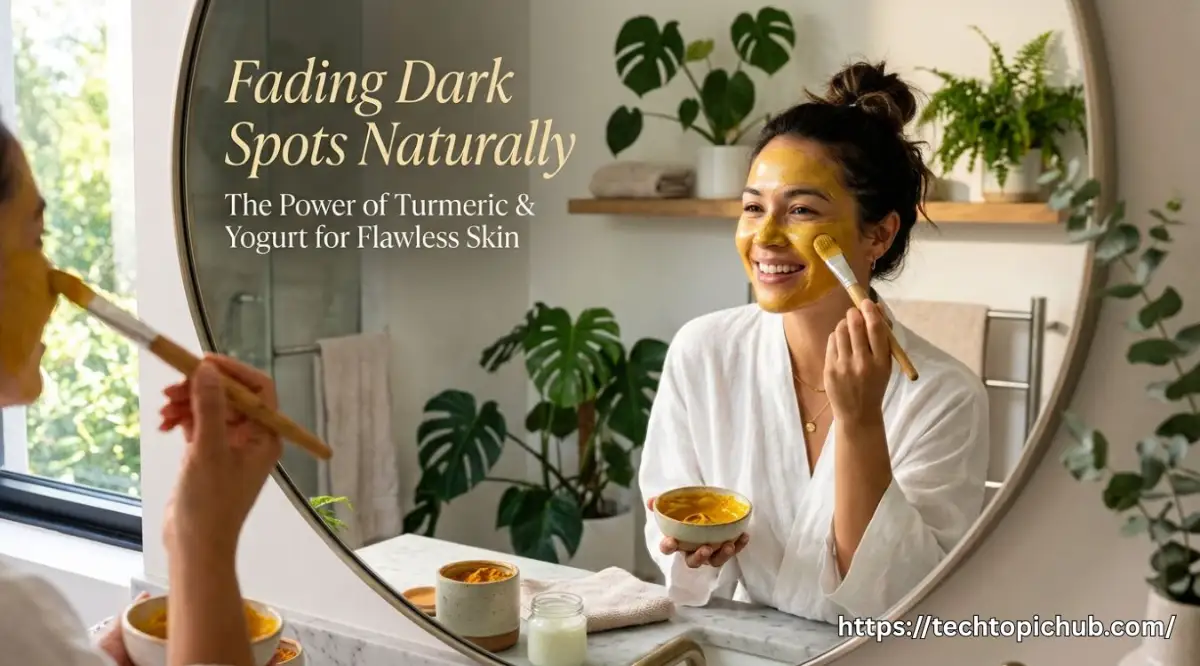 Proven turmeric and yogurt mask for flawless skin care and erasing dark spots naturally.